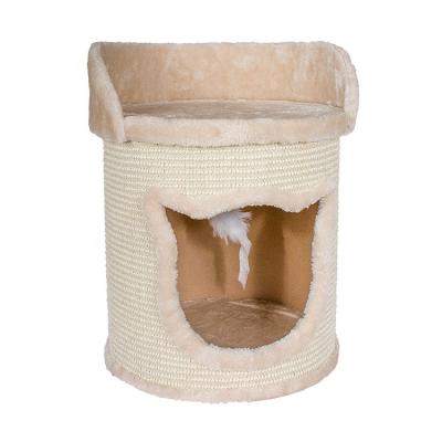 China Breathable Beds And Scratcher Cardboard New Arrival Indoor Wooden Cat House Outdoor Tree for sale