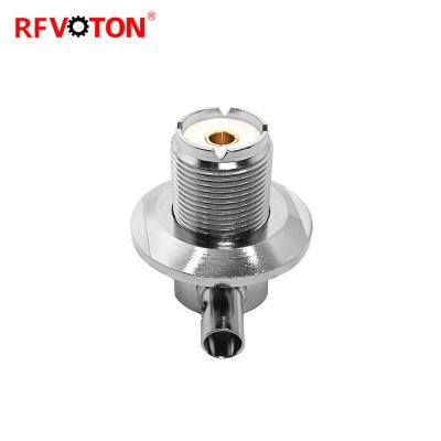 China Power Cable RG400 RF Coaxial UHF PL259 SO239 Female Female Connector Jack Solder Twist On for sale