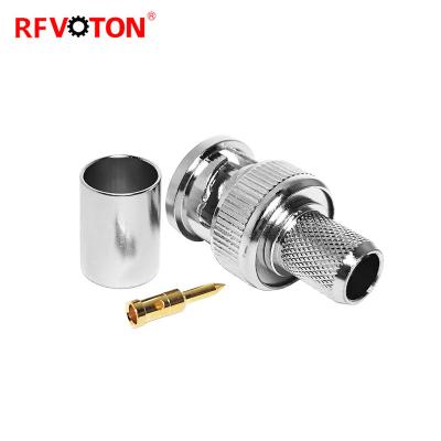 China audio & Mini BNC RF 75ohm Crimp Video Male Connector For 5DFB Cable for sale