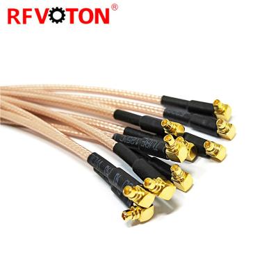 China Male RF Cable Assembly RF MMCX Coaxial 90 Degree With SMA Female Jack BH Jumper Connector For rg316 coaxial cable for sale