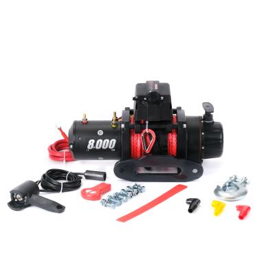 China ATV/UTV DAO Cable Puller Electric Winch 8000lbs 12/24 Volt for sale