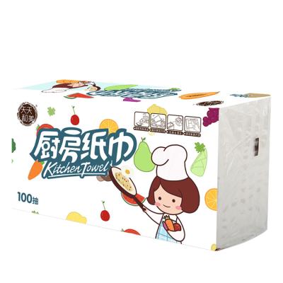 China Kitchen Room Low Price Oil Cloth Water Absorbing Tissue Paper Cleaning Towel for sale