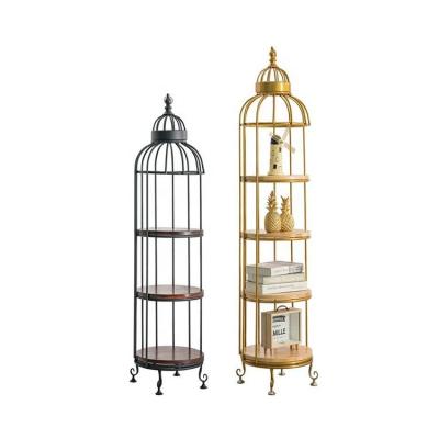 China 2019 Delicate Recommended Product High Quality Stocked Stock Metal And Wooden Flower Homeuse Shelf For Sale for sale