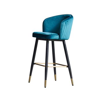 China Modern Light Luxury Commercial Bar Chair Bar Chair Kitchen Bar Stool for sale