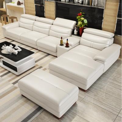 China Modern minimalist middle thick leather sofa combination leather top layer cowhide top layer living room apartment full size sofa sofa furni for sale