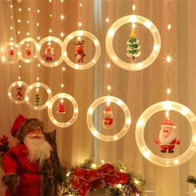 China Christmas Tree Lights Merry Christmas Santa Claus LED Curtain Light for Home Christmas Natale New Year 2022 DIY Christmas Tree Decorations for sale