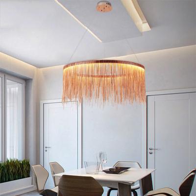 China Art Creative Personality Nordic France Modern Romantic Metal Chain Chandelier for Restaurant Minimalist Chandelier for sale