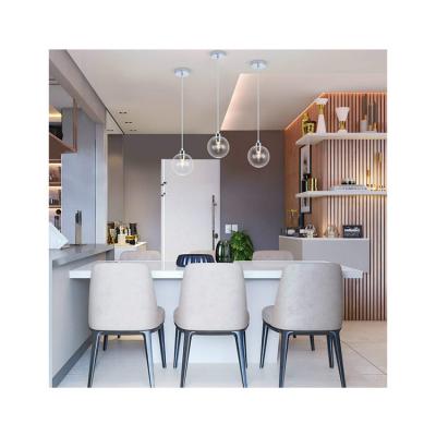 China Modern Modern Led Chandelier Dining Chrome Glass Material Color Glass Chandelier for sale