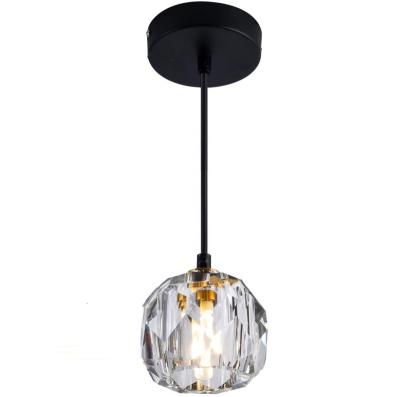 China Modern Mini Crystal Pendant Light Contemporary Soccer Shape Ceiling Hanging Light Fixture for Kitchen Island Living Room for sale