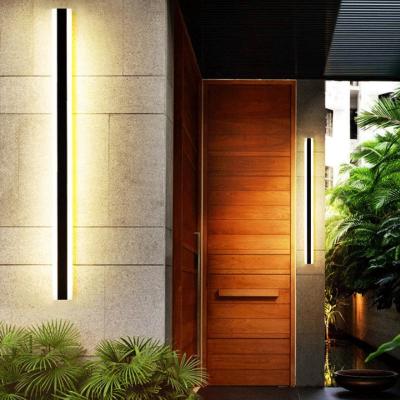 China Modern Outdoor Waterproof IP65 Linear Wall Lamps For Bar Landscape LED Strip Long Lighting Garden Sconces for sale