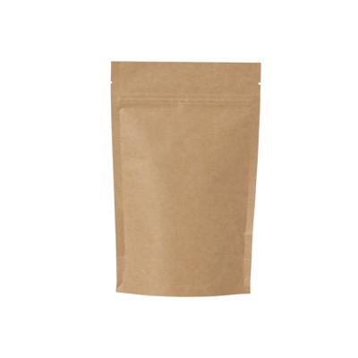 China Recyclable Kraft Paper Food Grade Engraving Flour Transparent Recycled Wheat Bread Flour Bag for sale