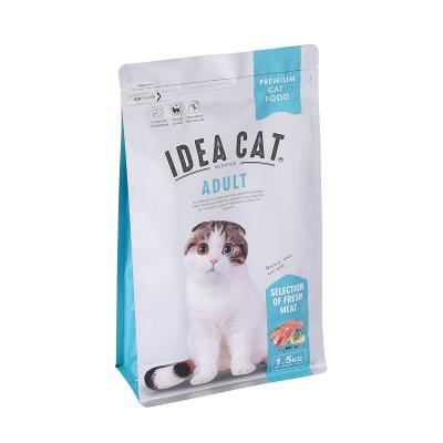 China Security Customized Side Gusset Cat Dog Pet Food Packaging Bag With Resealable Zip Lock for sale