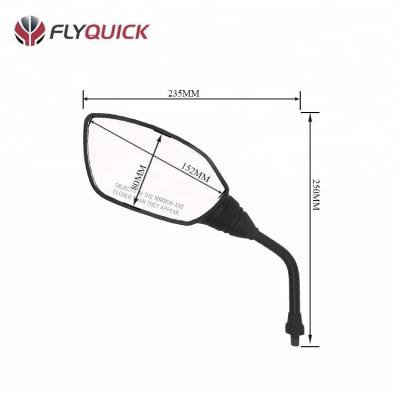 China ZF001-123 FLYQUICK China cheap high quality black motorcycle plastic rear view mirror for TV 160 180 for sale