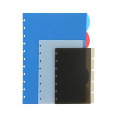 China Custom Notebook Index Disc Boundary Notebook Divider Loose-Leaf Index for Planner Made of Clear and Colored Labels for sale