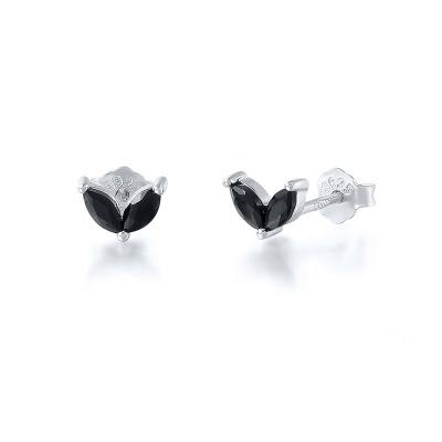 China FASHIONABLE Europe and USA popular S925 silver with small diamond butterfly earrings and soft earrings for sale