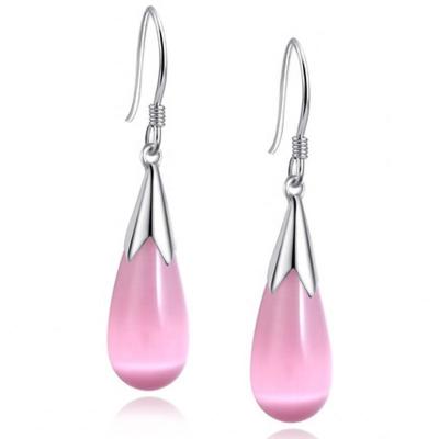 China FASHIONABLE Explosive Silver Ploster S925 Stone Drop Ear Hooks Fashionable And Versatile Earrings for sale