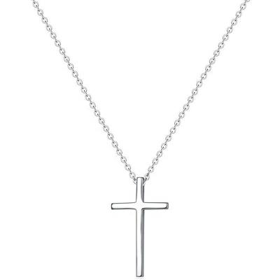 China NEW FASHIONABLE Silver Shiny S925 Cross Frontier Explosive Compact Necklace for sale