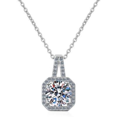 China FASHIONABLE Border Explosive S925 Silver Full Of Diamonds Pendant Fashion Versatile Simple Shining Necklace for sale