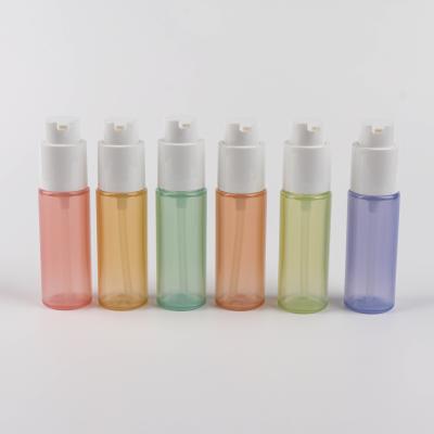 China Factory Wall Cosmetic Thick Scrum 30ml Plastic Bottle PETG Packaging Cream Pump for sale