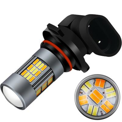 China Super Bright 4014 Fog Lights HB3 9005 HB4 9006 Super Bright 4014 Fog Lights Dual Color 62SMD Yellow White Led Auto Car Headlight 6910K DJ055-9006 for sale