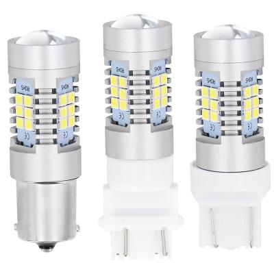 China Turn Light Manufacturer T25 3157 3156 3057 3457 White Reverse Brake Lamp Car LED Bulb 12V 4.7W Auto Turn Signal Light 2835 21SMD DJ213 for sale