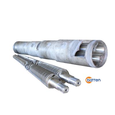 China Profile 80/156 Tapered Twin Screw Barrel Screw And Tapered Twin Barrel Manufacturers for sale