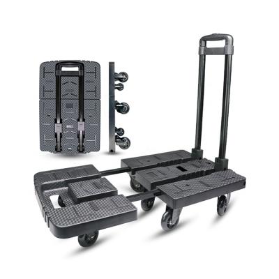 China 7 Wheel Folding Folding Trolley Heavy Duty Retractable Portable Trolley 220kg Loading Capacity for sale