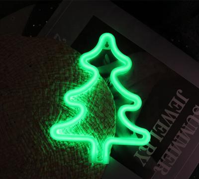 China Hot Sale Eco-friendly Mini Neon Sign Christmas Tree Decoration Customs Lead Light Neon Sign for sale