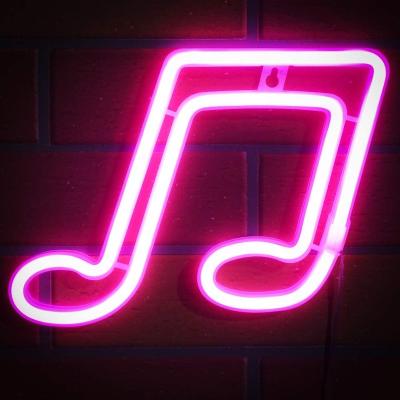 China Eco-friendly Musical Led Neon Light Sign Note Neon Lights Wall Decoration LED Neon Sign for sale