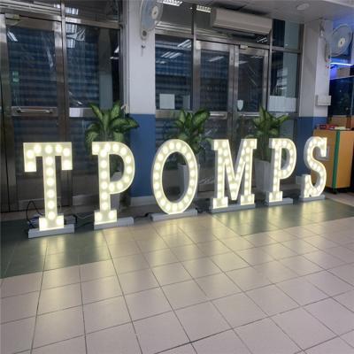 China Eco-friendly 3D 4ft marquee letters led lighted giant event decoration supplies led metal marquee alphabet love letters for wedding stage for sale