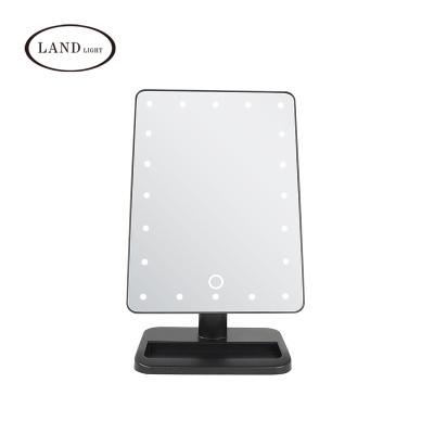 China Modern Desktop Compact Mirror Illuminated Cosmetic Mirror Led Makeup Mirror for sale