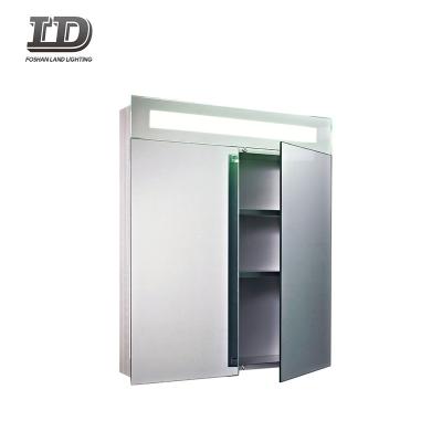 China Modern illuminated led backlit bathroom mirror cabinet for sale