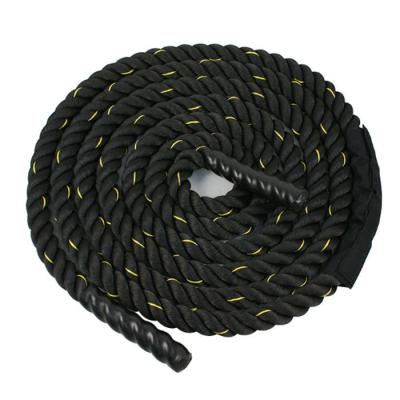 China High Tensile Strength Polyester Polypropylene Nylon Battle Fitness Ropes with Molded Grips, Super Tensile Strength, Gym-Specific. for sale