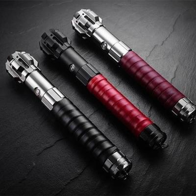 China Aluminum alloy Aluminum alloy LHSABER hammer sensitive smooth swing metal hilt high quality heavy dueling RGB color change lightsaber for sale