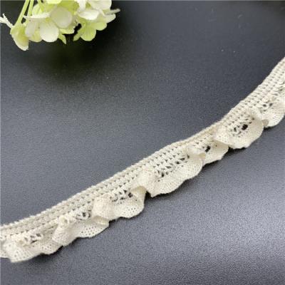 China Viable Trims Decorations Ribbon High Quality 100% Cotton Gift Lace Fabric And Ribbon for sale