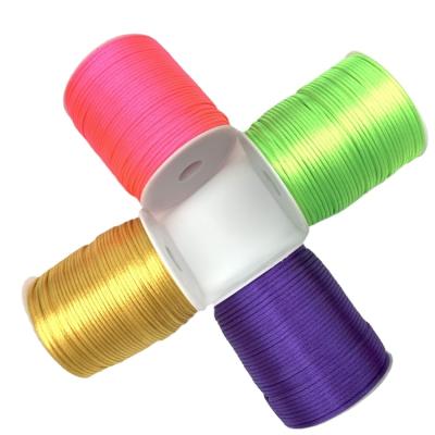 China Fashion 2mm Elastic Decorative 100% Nylon Tiny Rope Chinese Knot Rope for sale