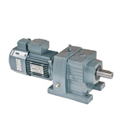 China Hotels electric motor reduction reduce gear gearbox, helical gear motor reducer price for sale