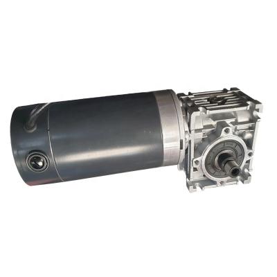 China Hotels double output worm DC gearbox or customized NEMA flange worm reduction gearbox for automatic machines for sale