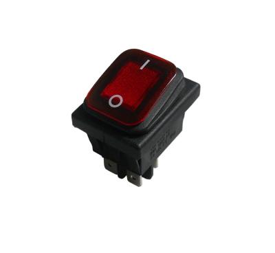 China SPST RS-C004 Led 16A/20A T85 4 Pin Illuminated Rocker Switch for sale