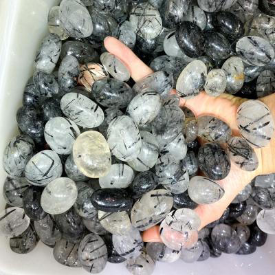 China Natural Pleochroic/Pleochroism Love Beads Irregular Loose Rutilated Gemstone Beads Black Quartz Beads For Jewelry Making for sale