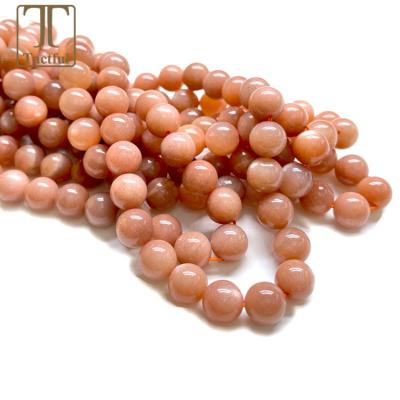 China Jewelry Making High Quality Stone Rough Beads 12 Mm 10Mm 6Mm Natural Bracelet A Grade Around 8Mm Sunstone Moonstone for sale