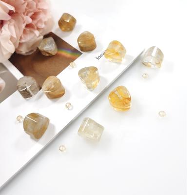 China High Quality Pleochroic/Pleochroism natura Yellow Crystal Faceted Quartzl Stone Beads Gem Stone Beads Jewelry Made Bracelets Necklaces Earring Pendants for sale