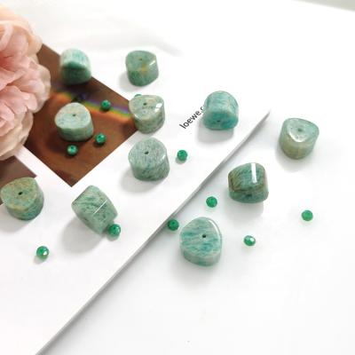 China High Quality Natural Green Pleochroic / Pleochroism Amazonite Faceted Stone Beads Gem Stone Beads DIYJewelry Made Bracelets Necklaces Earring Pendants for sale