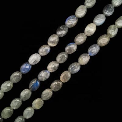 China Natural Pleochroic/Pleochroism labradorite gemstone beads for jewelry makinellipse stone semi-precious gemstone loose beads for sale