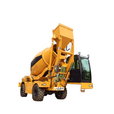 China Construction Material Shops 2.5CBM , Self Loading Concrete Mixer Truck For Sale / Mobile Concrete Mixer Gasoline Price for sale