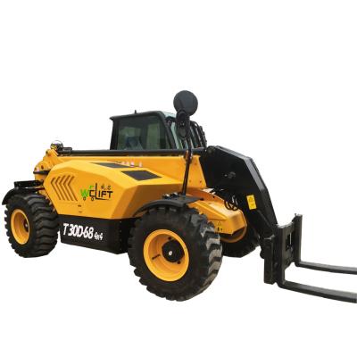 China Welift 4X4 Type Telehandler 3ton Wheel Loader Loader 7m Construction Material Stores Telescopic Lifting Height for sale