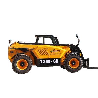 China Construction Material Shops Factory New T30d 4X4 3t 3.5t Mini Small Telescopic Forklift All Terrain Telehandler Machine For Sale for sale