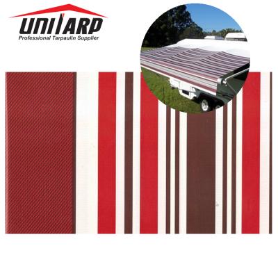 China Water Resistant Most Welcome New Style Acrylic Lacquered PVC Striped Tarpaulin Tent Fabric Printing Tarpaulin for sale