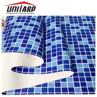 China Water Resistant PVC Film 100% Waterproof Vinyl Swimming Pool Scratching PVC Tarpaulins for sale