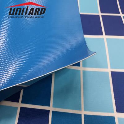 China Inground Swimming Pool Blue PVC Vinyl Swimming Pool Liner / Tear-Resistant Anti-Slip PVC Swimming Pool Flim for sale